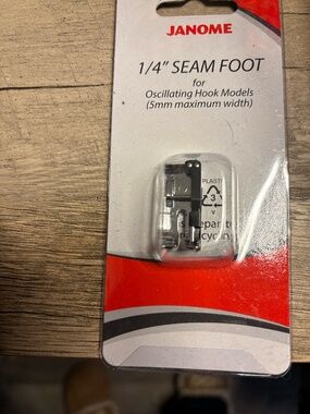 JANOME 1/4" SEAM FOOT 5 MM Part Number 202-453-004